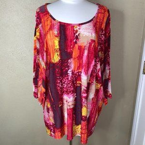 Gold Flava Women's Pleated Poncho Multicolor 26